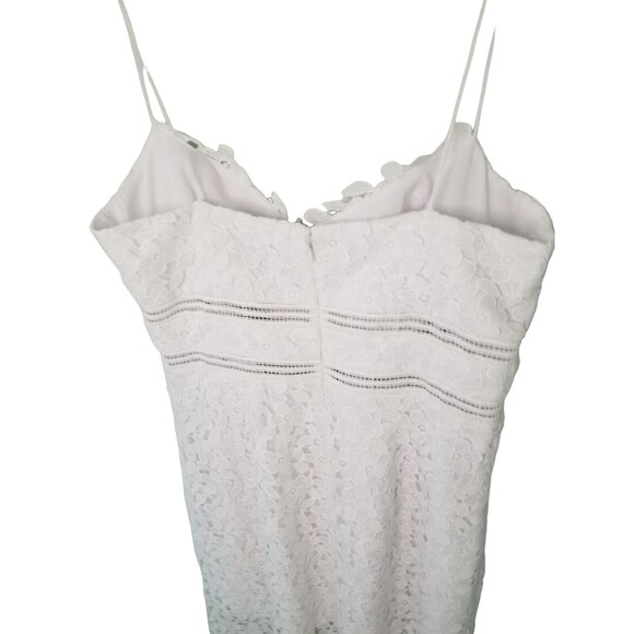 Anthropologie BHLDN Dress Alessa White Lace Overlay Wedding Bridal Women's 16 - Picture 4 of 14